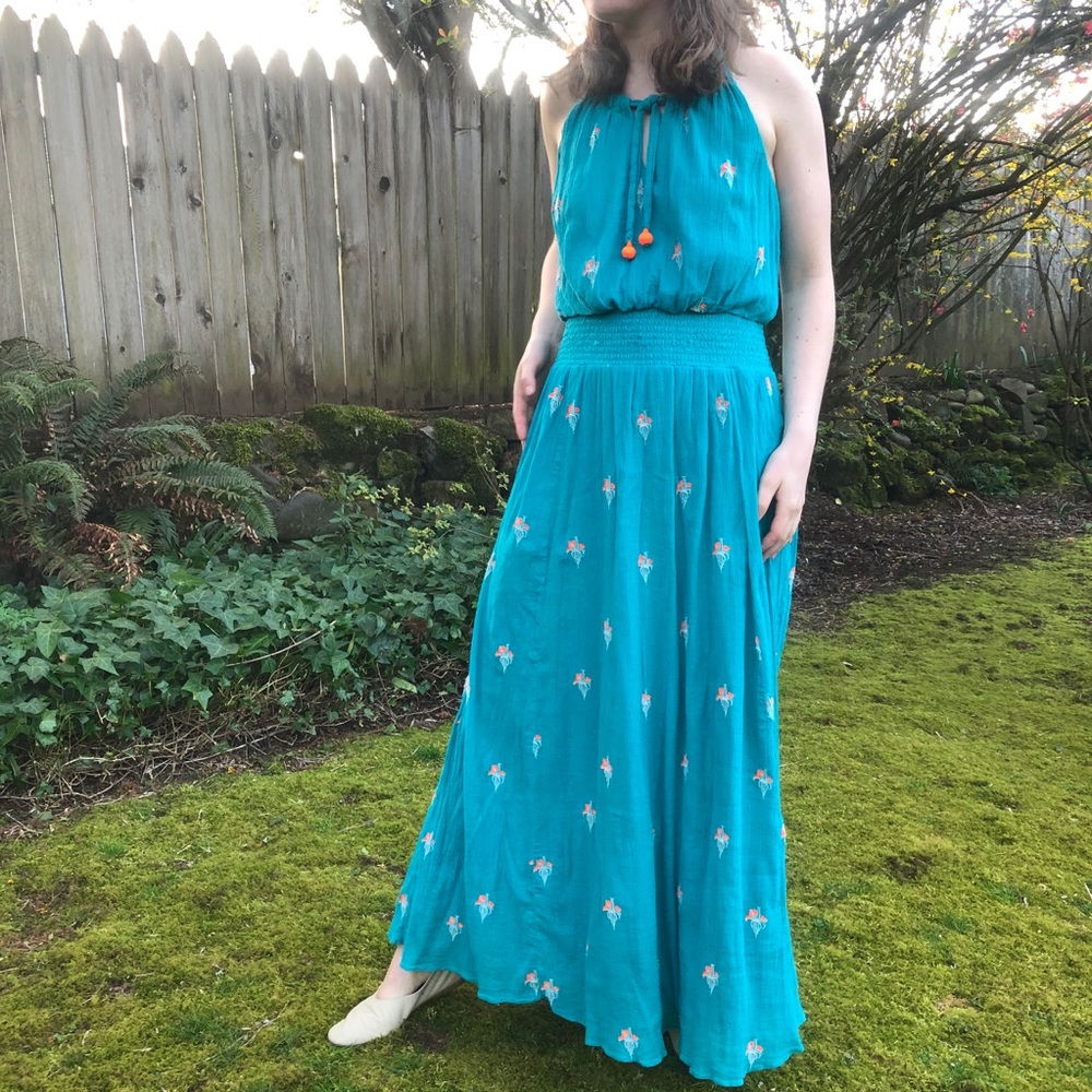 Floreat Skyscrape Embroidered Maxi Dress